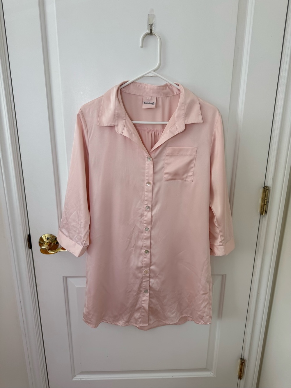 Homebodii Pajama Button Down Dress